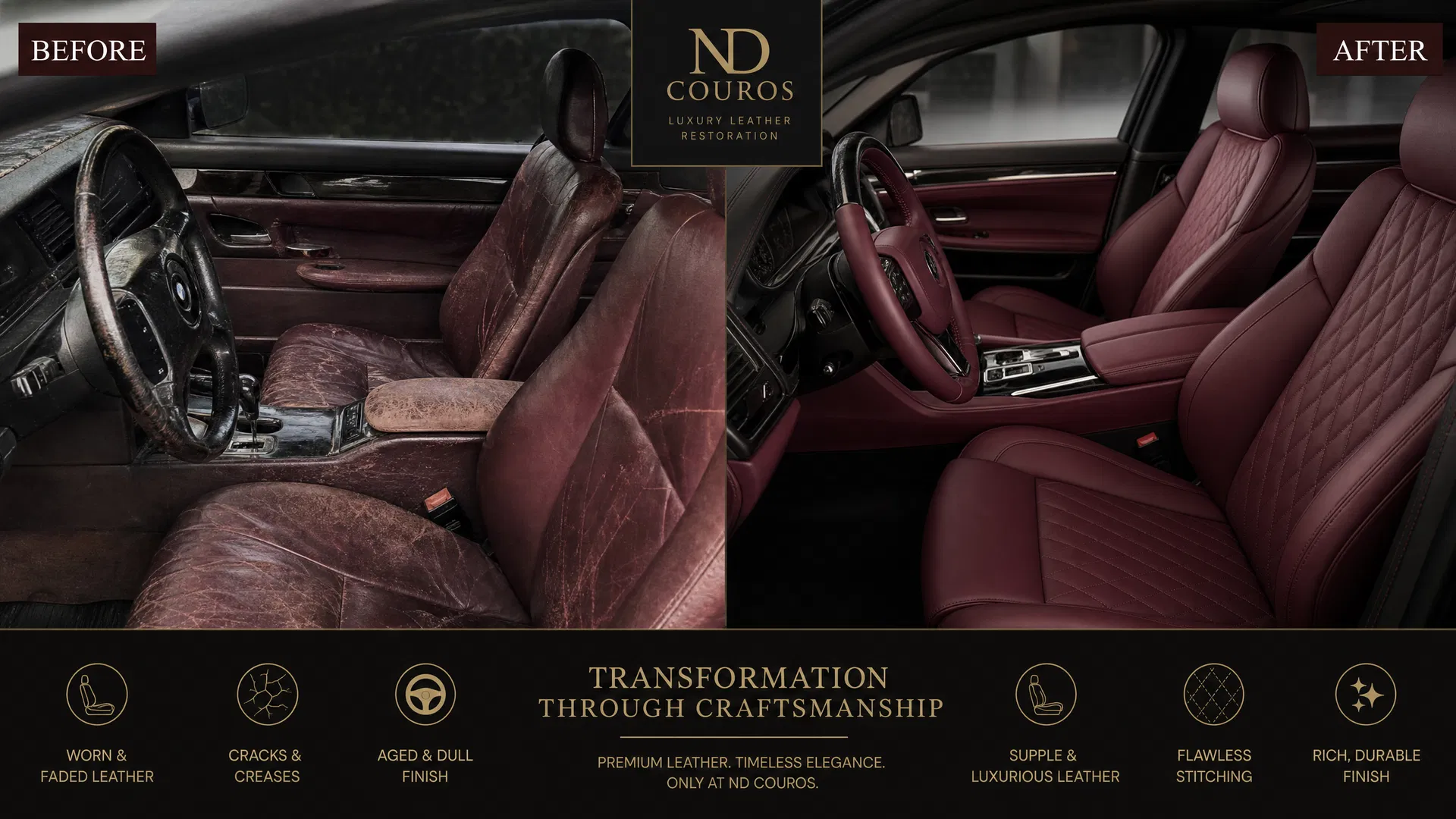 Restauração de interiores automotivos ND Couros